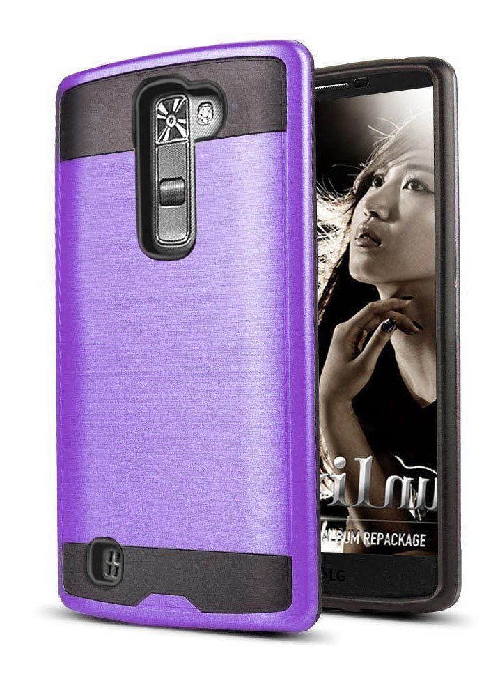 LG Tribute 5 K7 Iron Shield Hybrid Case (Purple)